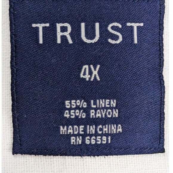 Men's Trust 4XL 55 Linen 45 Rayon Short Sleeve Shirt/Pants Combination Outfit - Picture 9 of 11